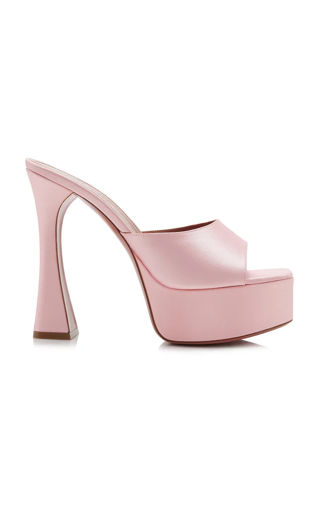 Dalida Satin Platform Mules