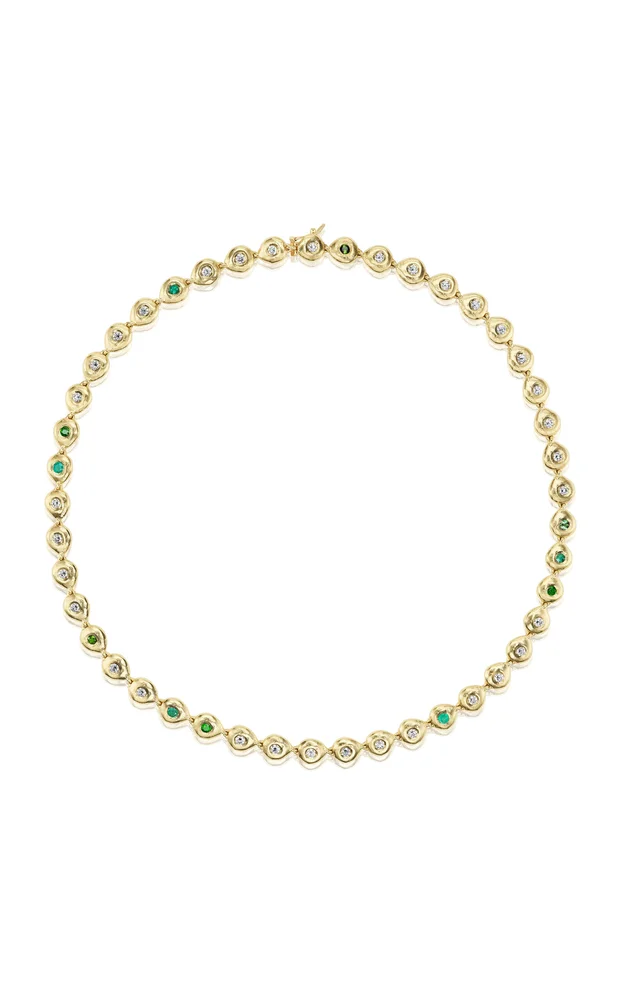Reverie II 14K Yellow Gold Multi-Gem Tennis Necklace