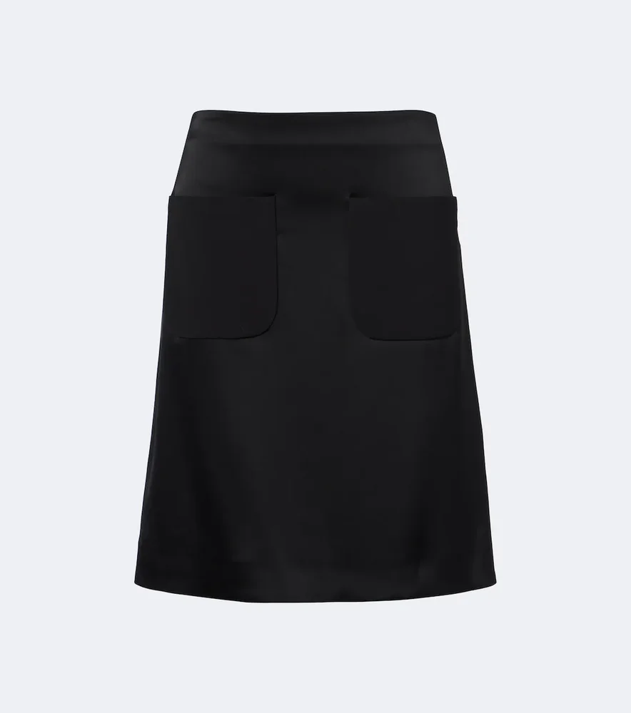 Satin pencil skirt