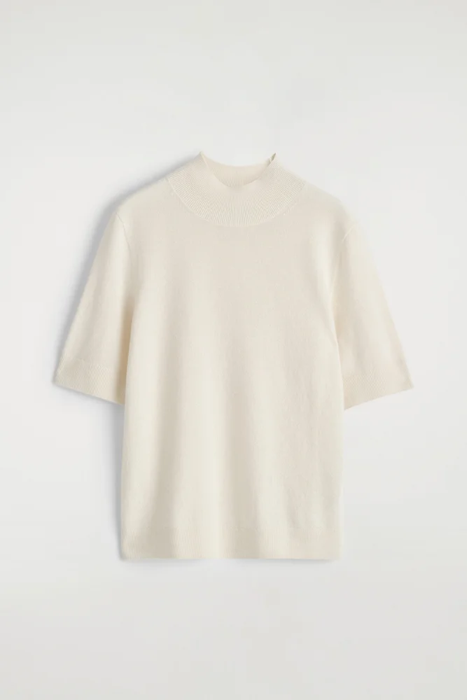 Cashmere Mock-neck T-shirt