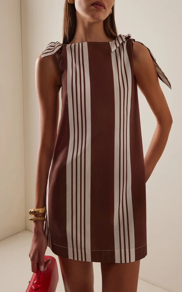 Rosie Striped Cotton Mini Dress