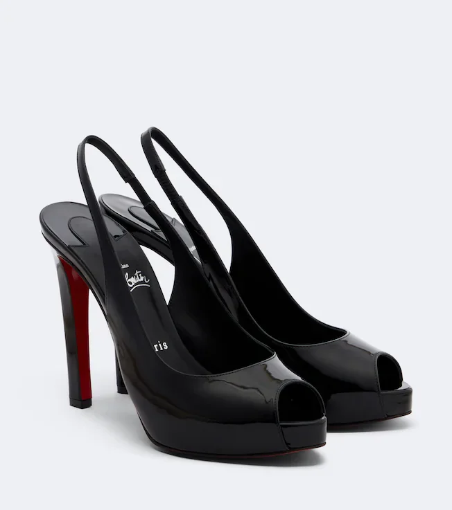 Lady Fanny patent leather slingback pumps