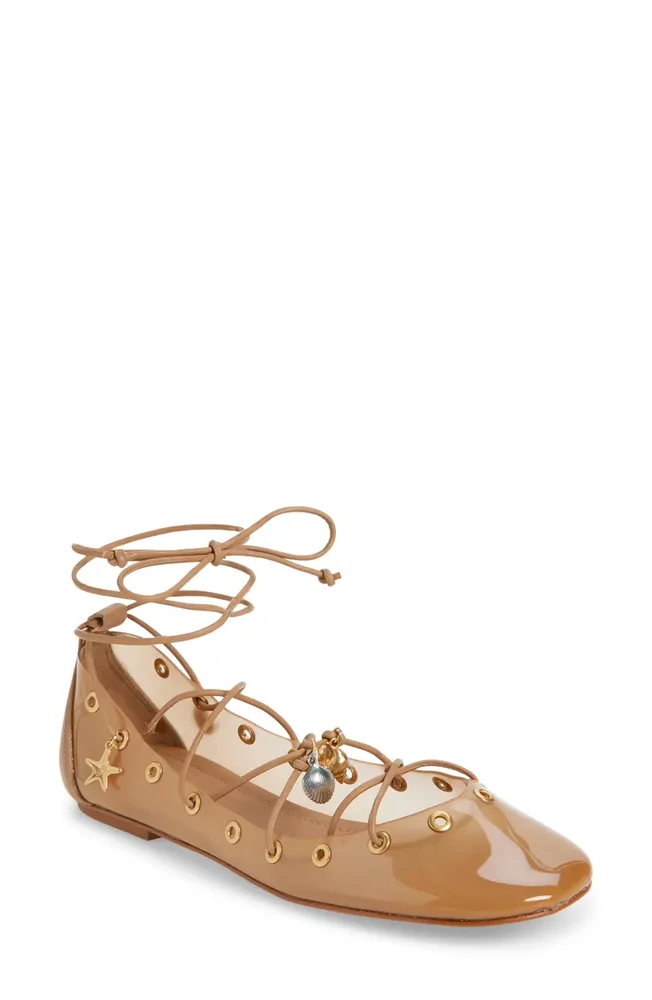 Sea Lace-Up Jelly Ballerina Flat