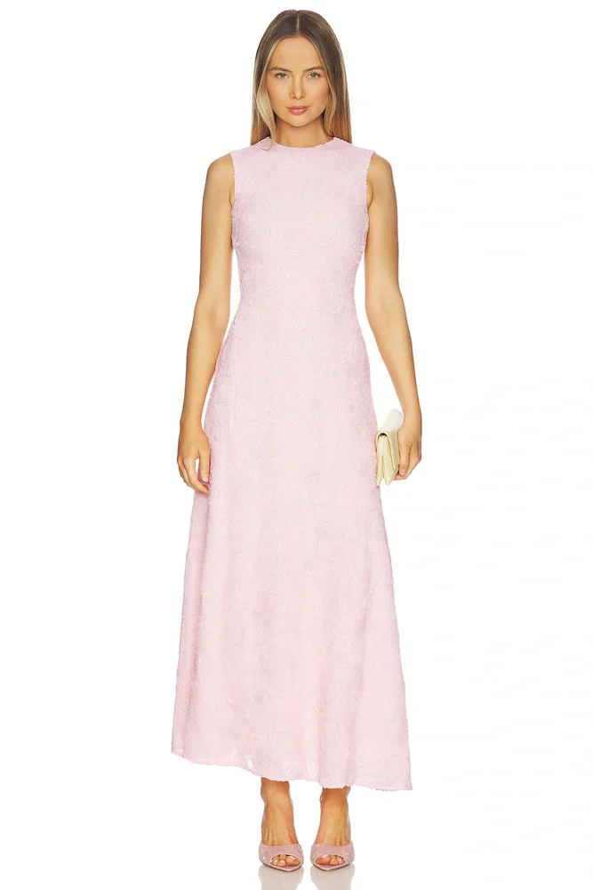 Coral Mirage Floral Spaghetti Strap Maxi Dress - Red & Multicolor by DHARA SHETH, DUBAI