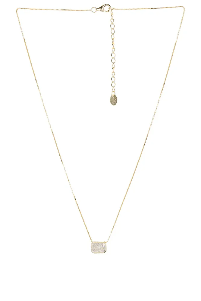 Emerald Cut Bezel Necklace