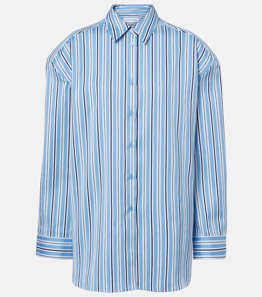 Oana striped cotton-blend shirt