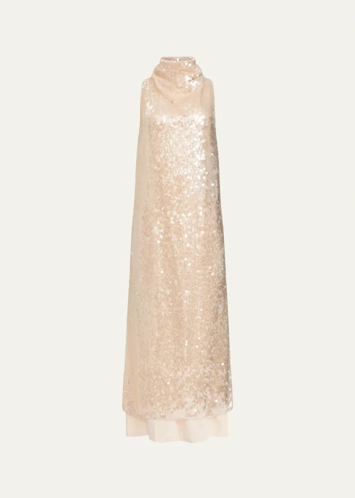 Noor Sequined Evening Gown