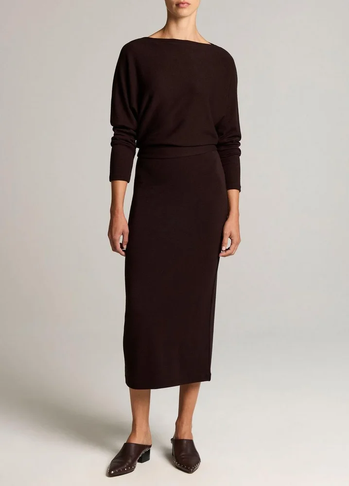 Cozy Stretch-Jersey Midi Dress