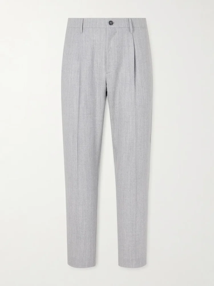 Straight-Leg Wool Trousers