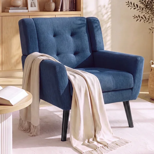 Bolanle 30" W Tufted Wide Back Accent Armchair