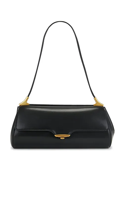 Berkeley buckle shoulder bag in handknotted straw