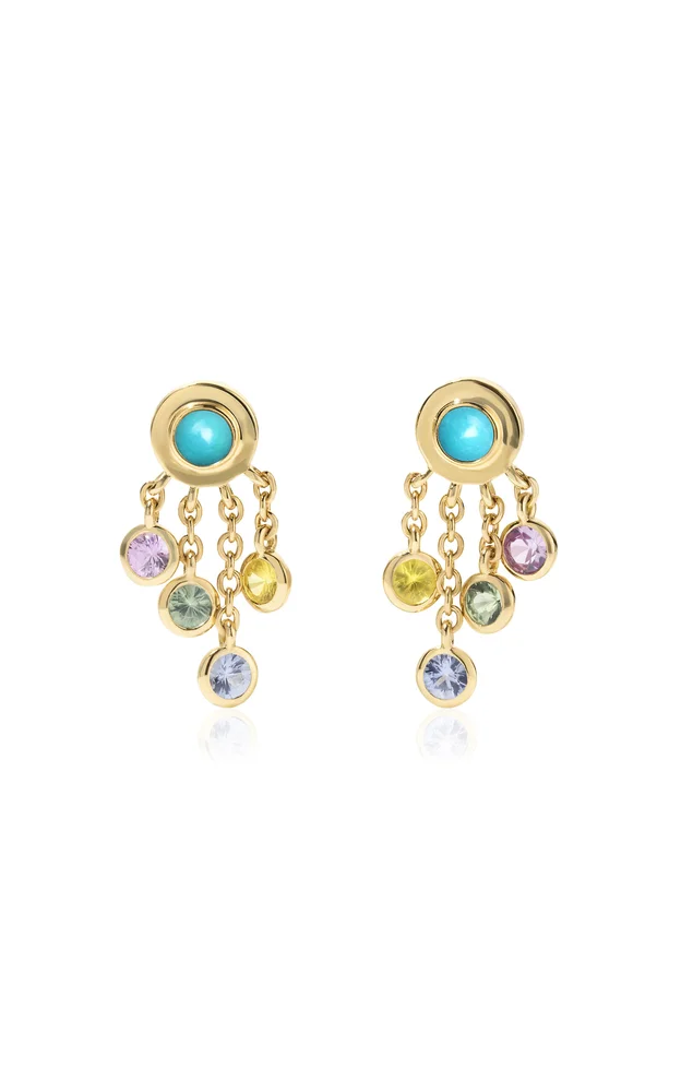 Turquoise & Sapphire Shaker Earrings