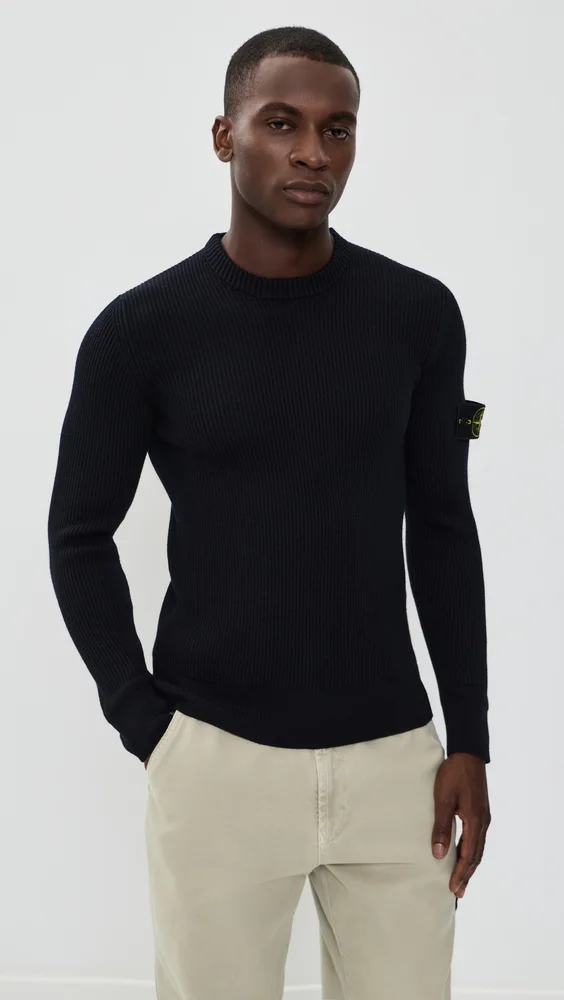 Rib Crew Neck Sweater