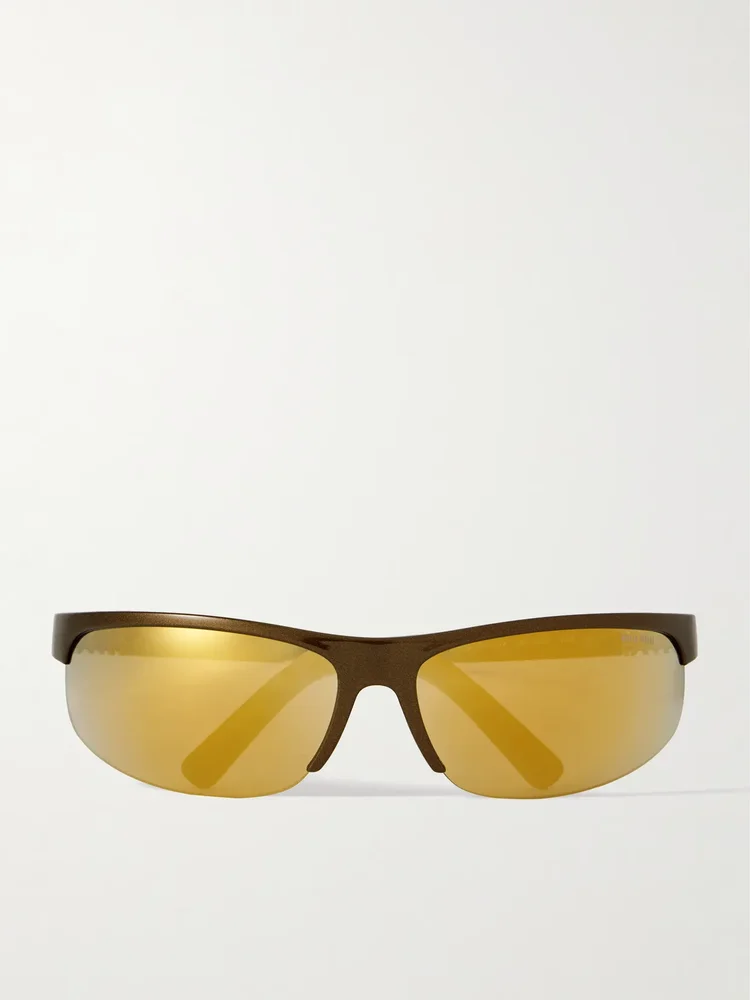 Miu Miu D-Frame Acetate Sunglasses in Brown