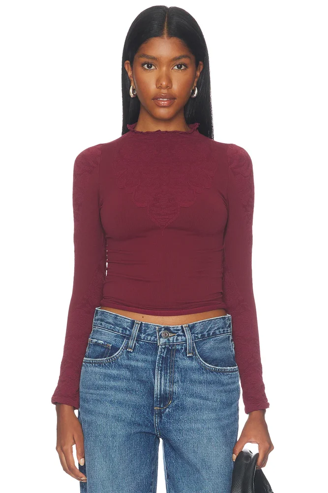 Mixed Feelings Mock Neck Tee