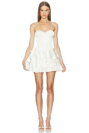 Tabitha Bustier Ruffle Mini Dress