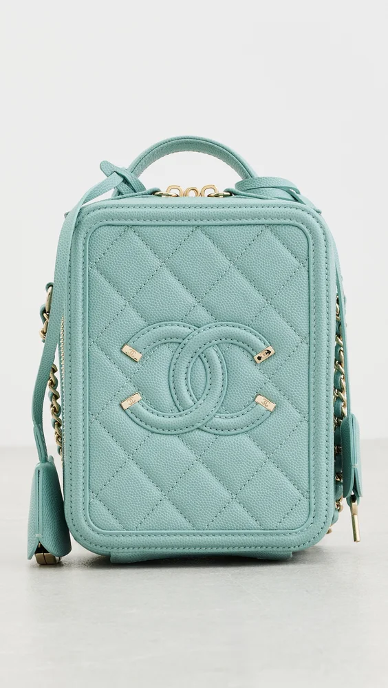 Caviar Filigree Vertical Vanity Bag
