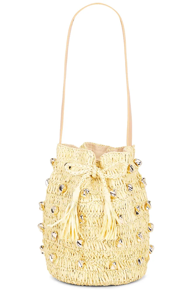 Rowan Faux Suede Quilted Chain Bucket Bag - Dark Brown