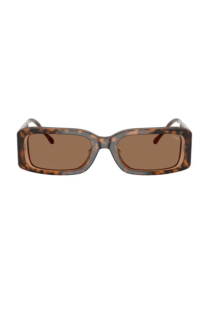 Rectangular Sunglasses in Bilayer Havana