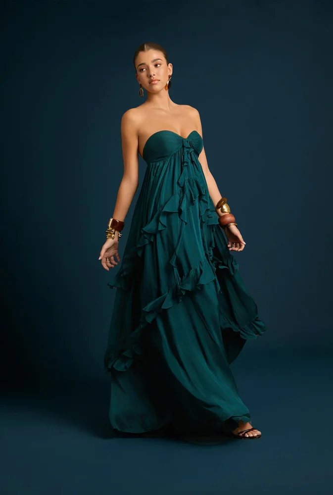 Annie Ruffle Maxi Dress
