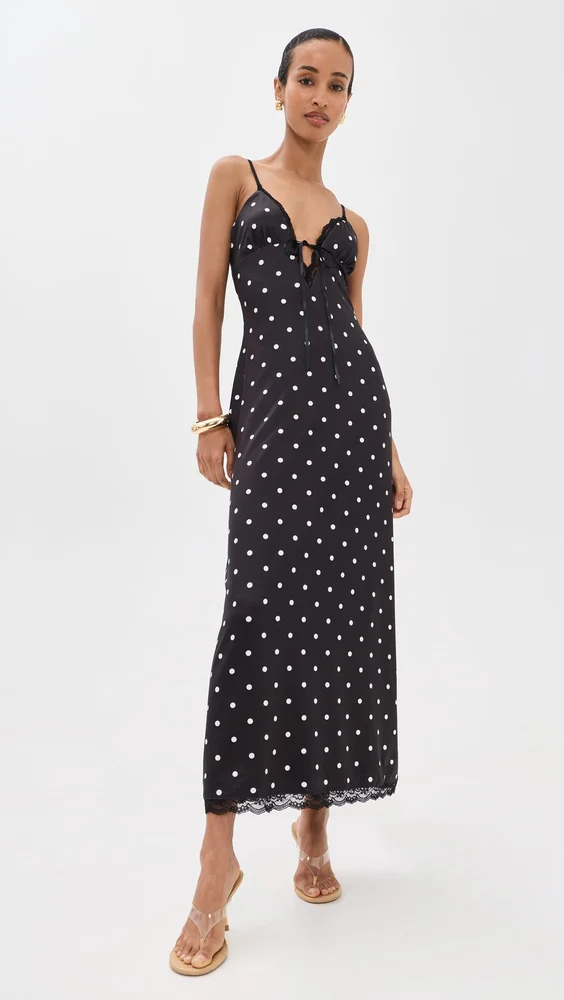 Emily Lace Trim Camisole Midi Dress
