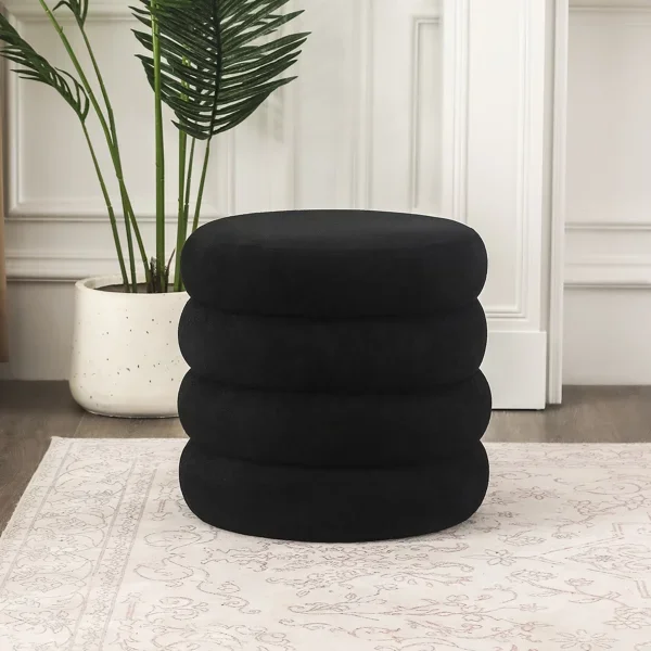 Milind 18.9-inch H Round Storage Ottoman