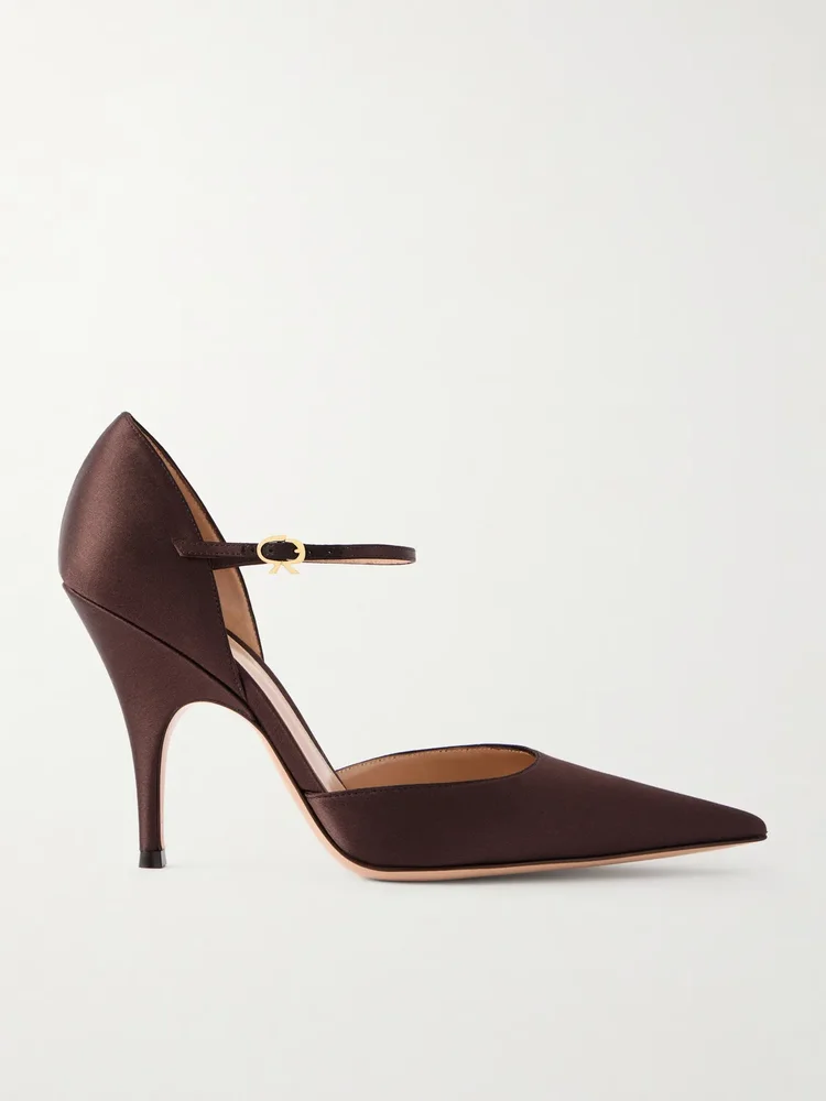 Sofia D Orsay 95 Satin Pumps