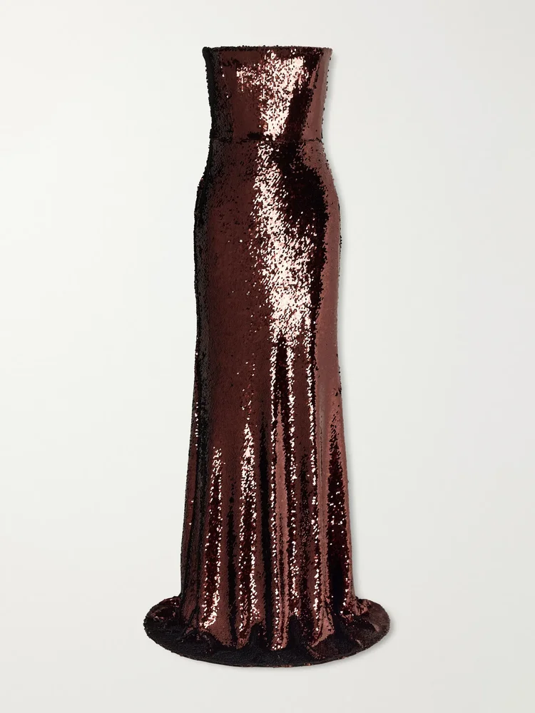Sequin-embellished gown