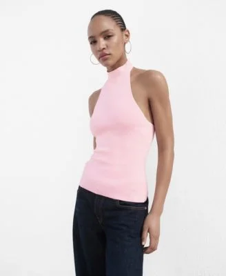 Women's Halter-Neck Knitted Top