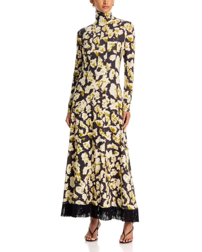 Troy Printed Turtleneck Dress