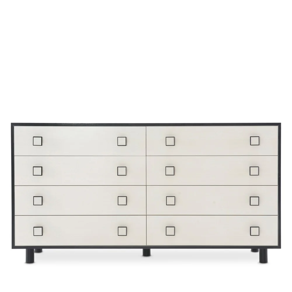 Silhouette 8 Drawer Dresser with Square Hardware