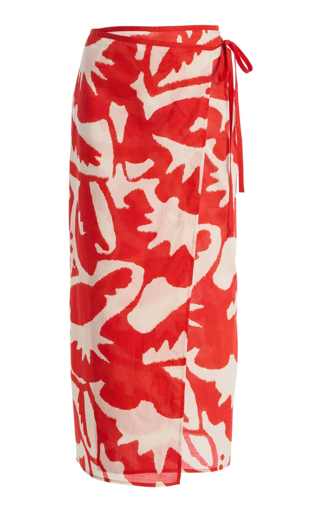 Exclusive Cotton Voile Maxi Wrap Skirt