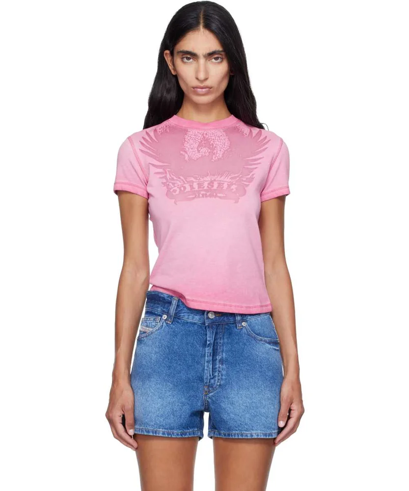 Pink Dévoré Phoenix T-shirt