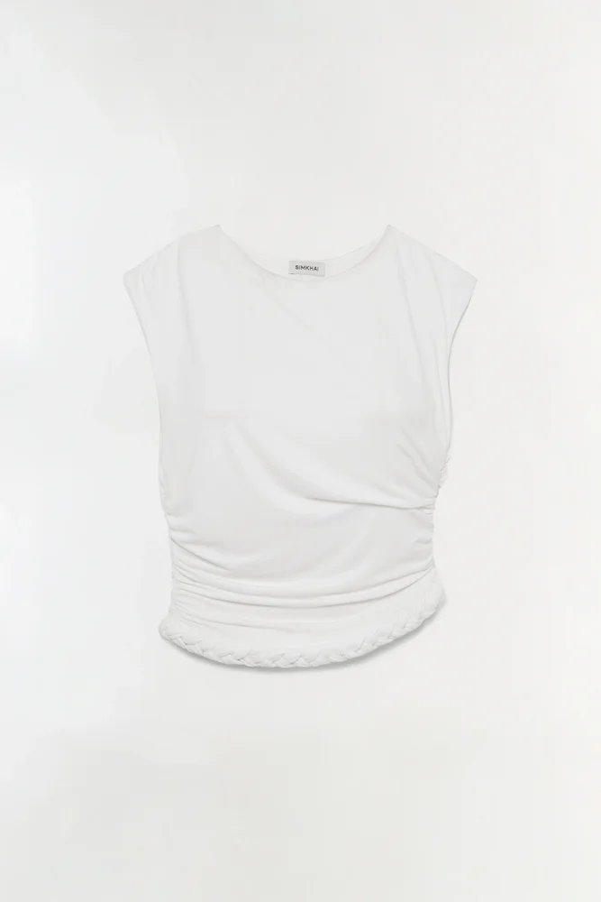 Valen Draped Jersey Top