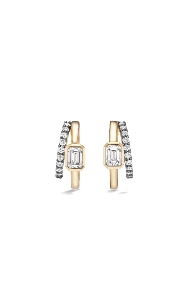 14K Yellow Gold Diamond Earrings