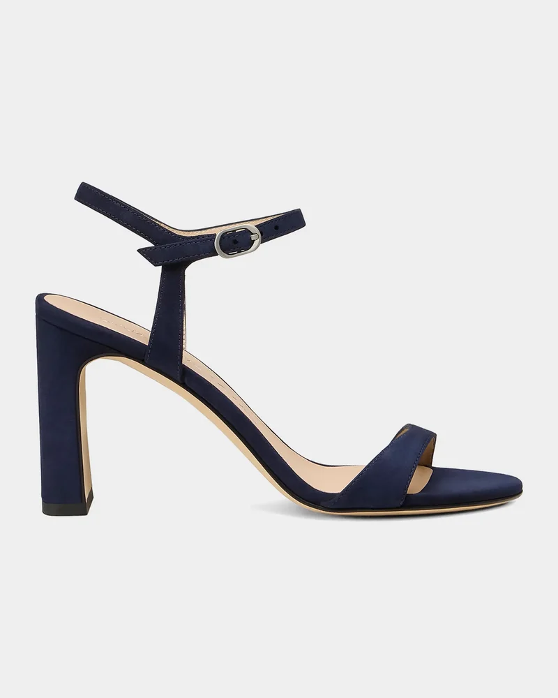 85mm Babette Suede Ankle-Strap Sandals