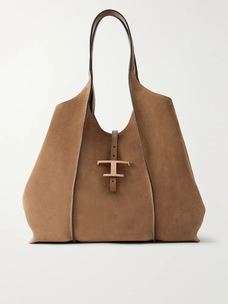 T Timeless suede shoulder bag
