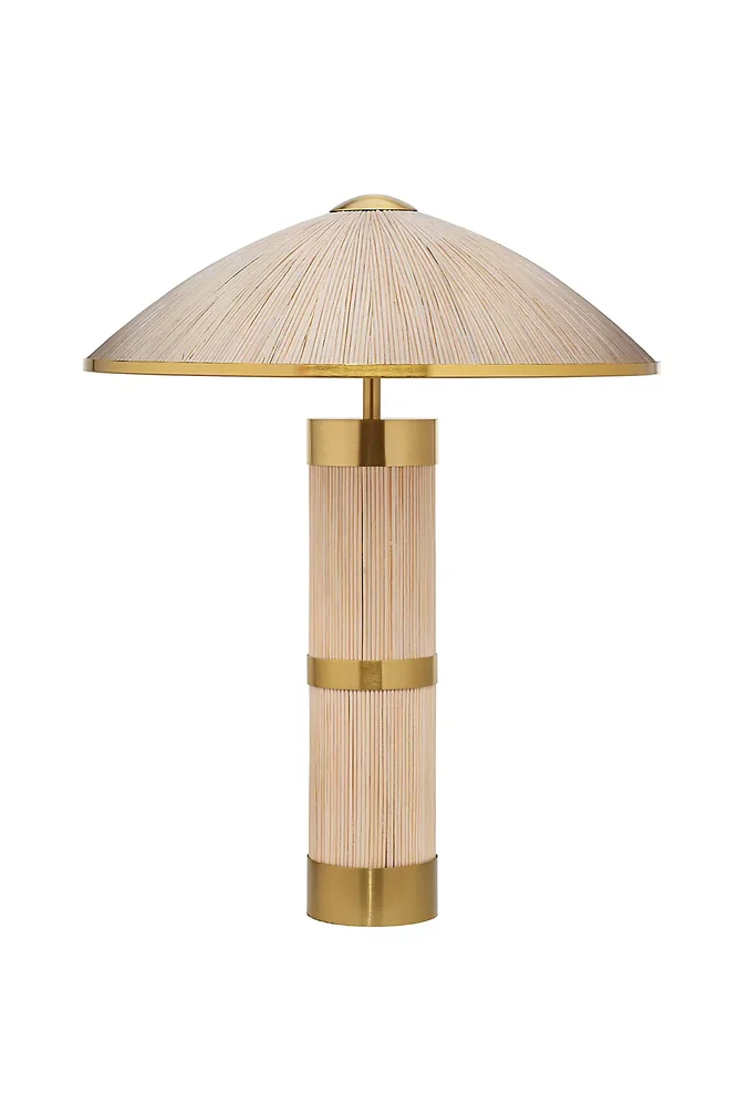 Seychelles Bleached Rattan Table Lamp
