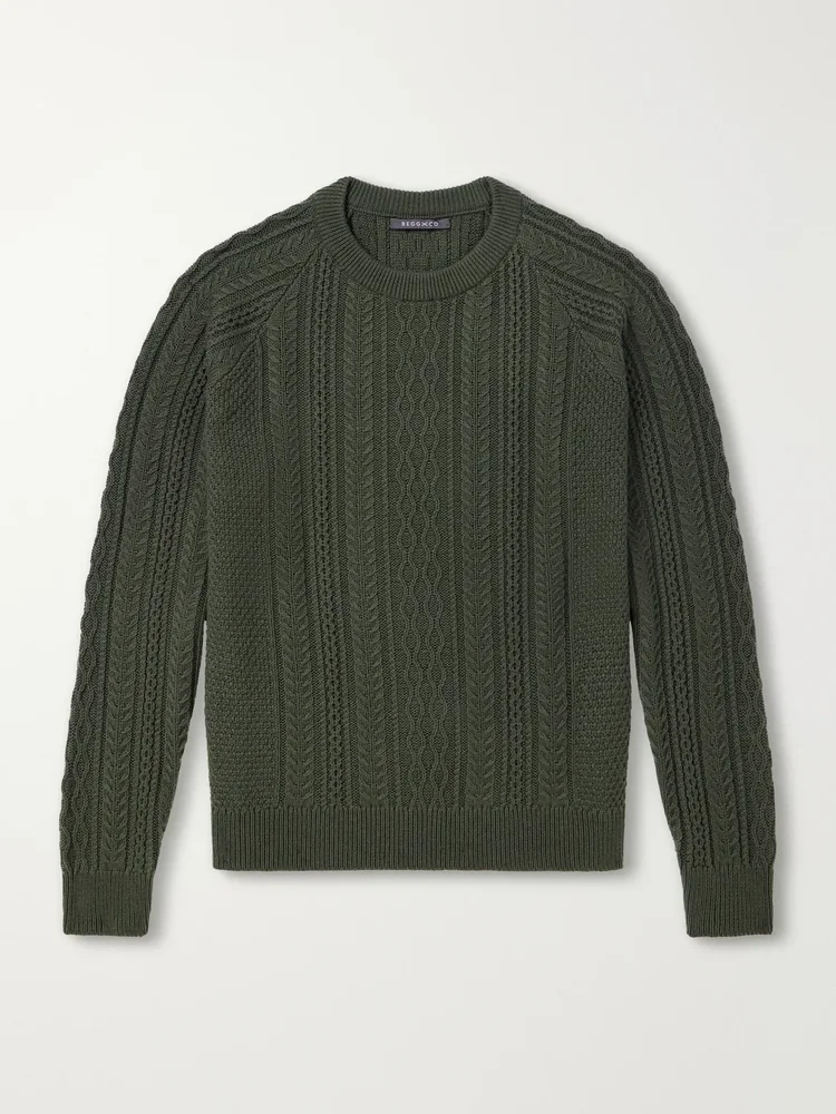 Maytime Cable-Knit Cashmere-Blend Sweater