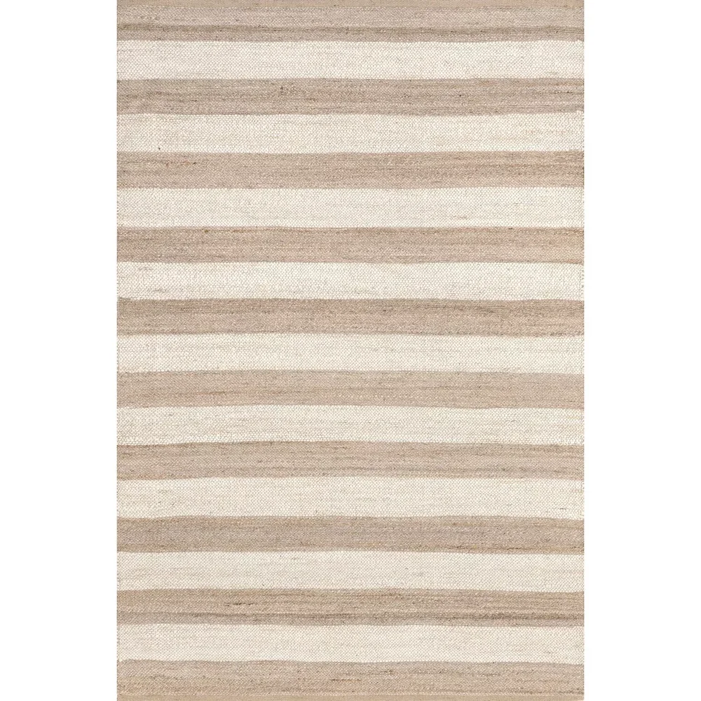 Alisia Flatweave Striped Jute Area Rug, 3 x 5