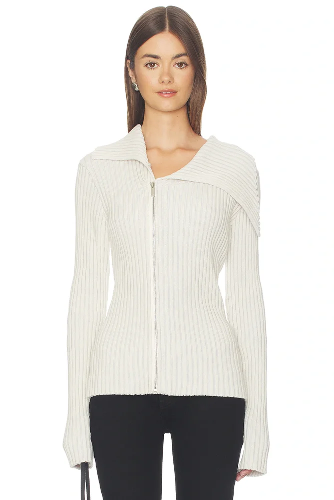 Rib Zip Knit