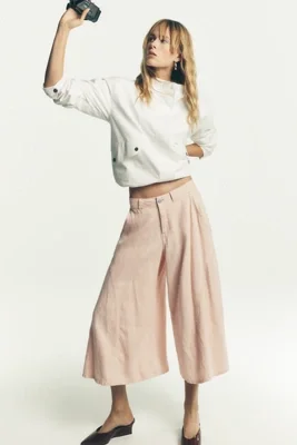 Pilcro Linen Blend Culottes