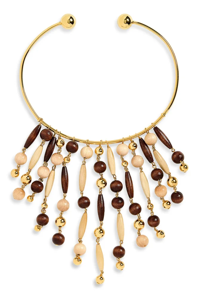 Wooden Beaded Collar Necklace