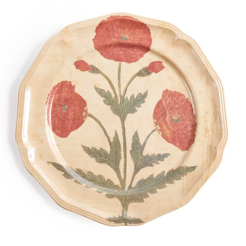 Poppy Red Side Plates, Set of 4