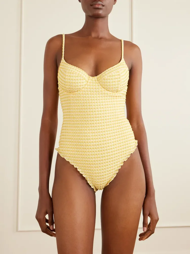 Suni checked swimsuit