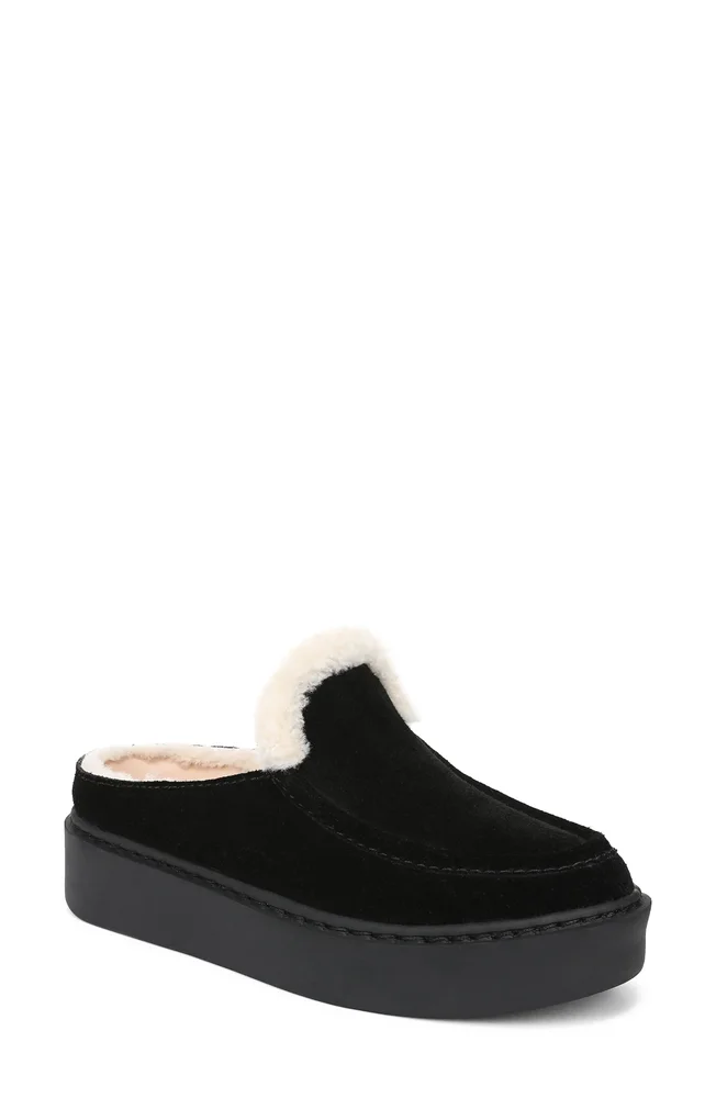 Sunny Genuine Shearling Lined Platform Clog