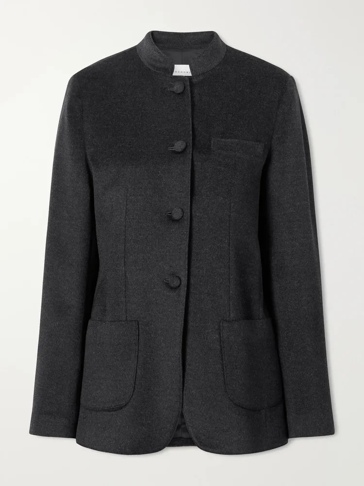 Alexander brushed wool and cashmere-blend blazer