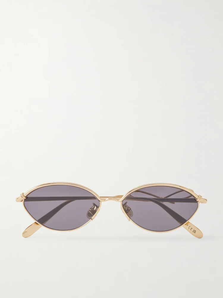 Dior Bow R1U gold-tone round-frame sunglasses