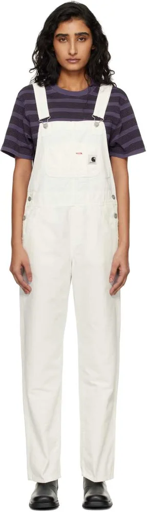 White Bib Straight Overalls