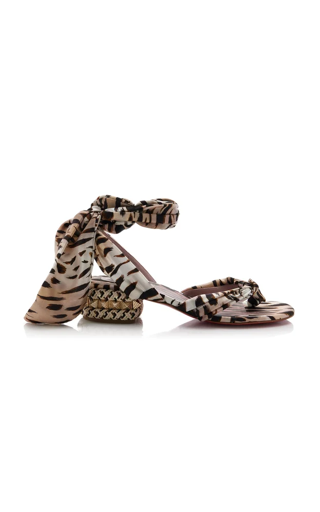 Pyra Du Desert 30mm Crepe-Satin Sandals